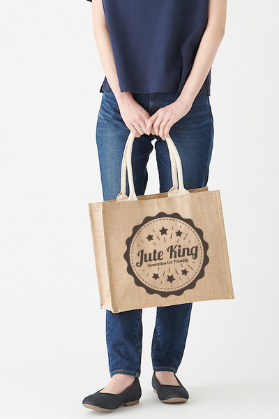 Jute bag with Model 