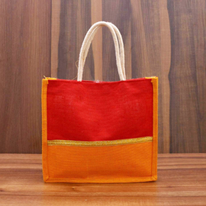 Red and Orange jute bags