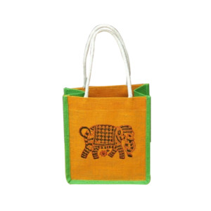 Double color elephant print bags