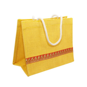 Lemon Yellow jute bags